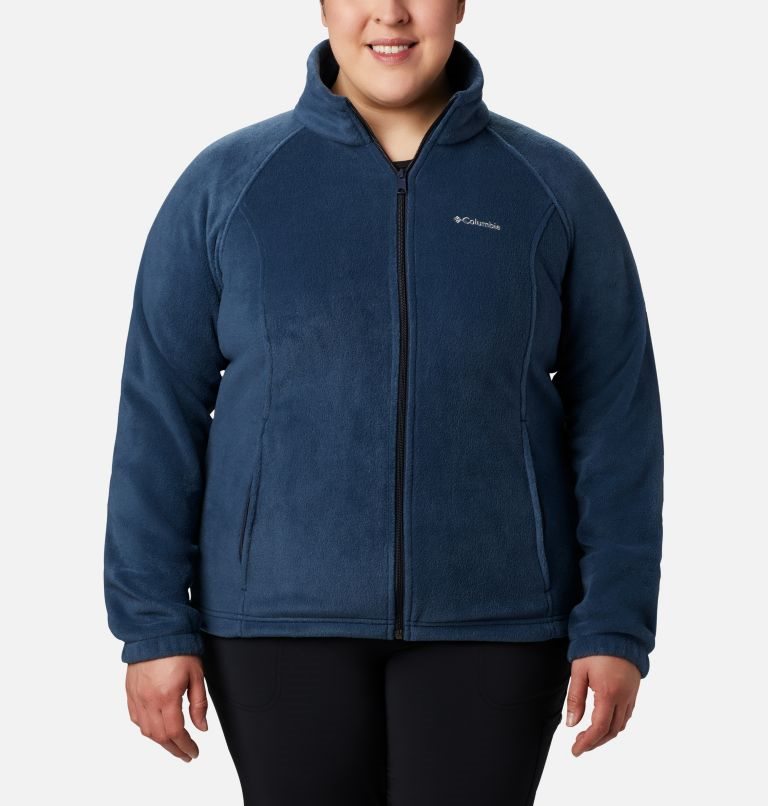 Women\'s Columbia Benton Springs Full Zip Jackets Navy | Plus Size CA-X0C48